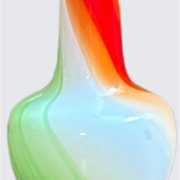 •EUC• Vintage Japanese Candy Swirl Cased Art Glass Bud Vase - Picture 3 of 7